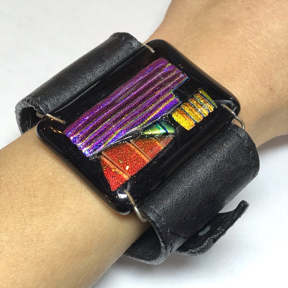 Dichroic cuff bracelet